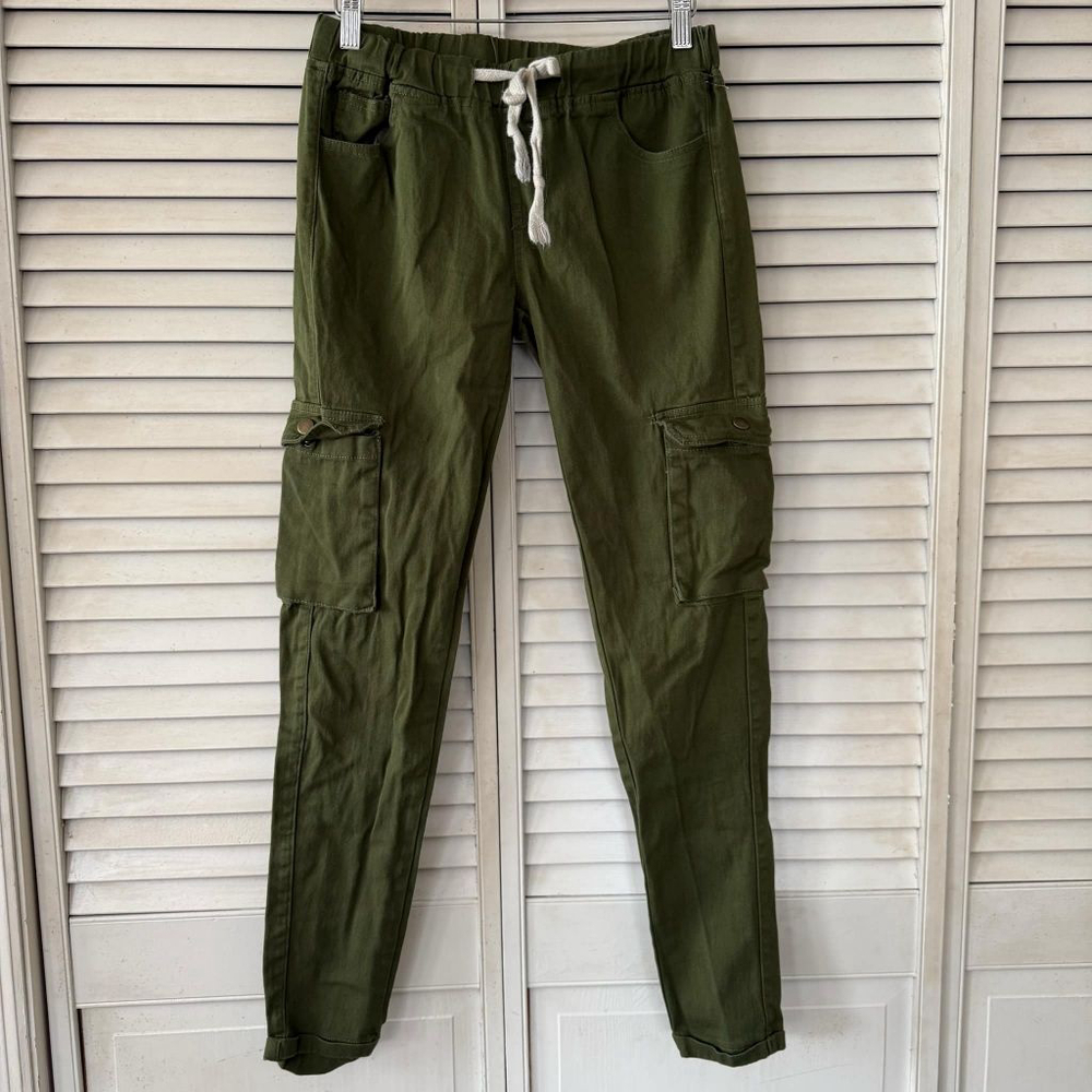 Women's ICY Fashion Cargo Pants Size M Green